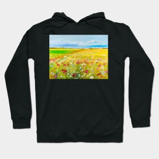 Meadow Near The Village Road Hoodie